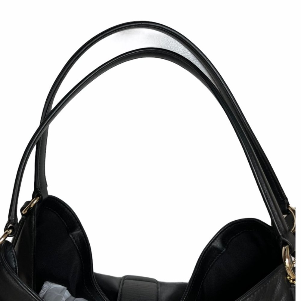 Coach Black Shoulder Bag with Gold Accents - Picture 10 of 15